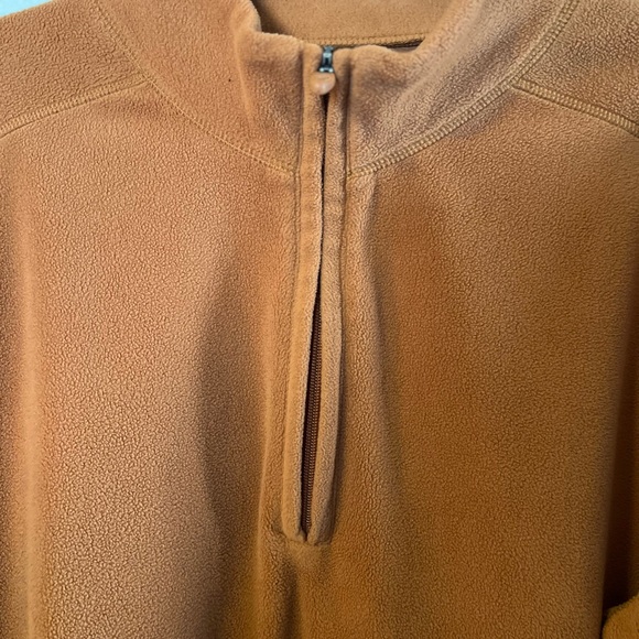 Life Is Good Micro Fleece 1/4 Zip Pullover Classic Fit Men Orange/ Rust M, A22 - Picture 3 of 8